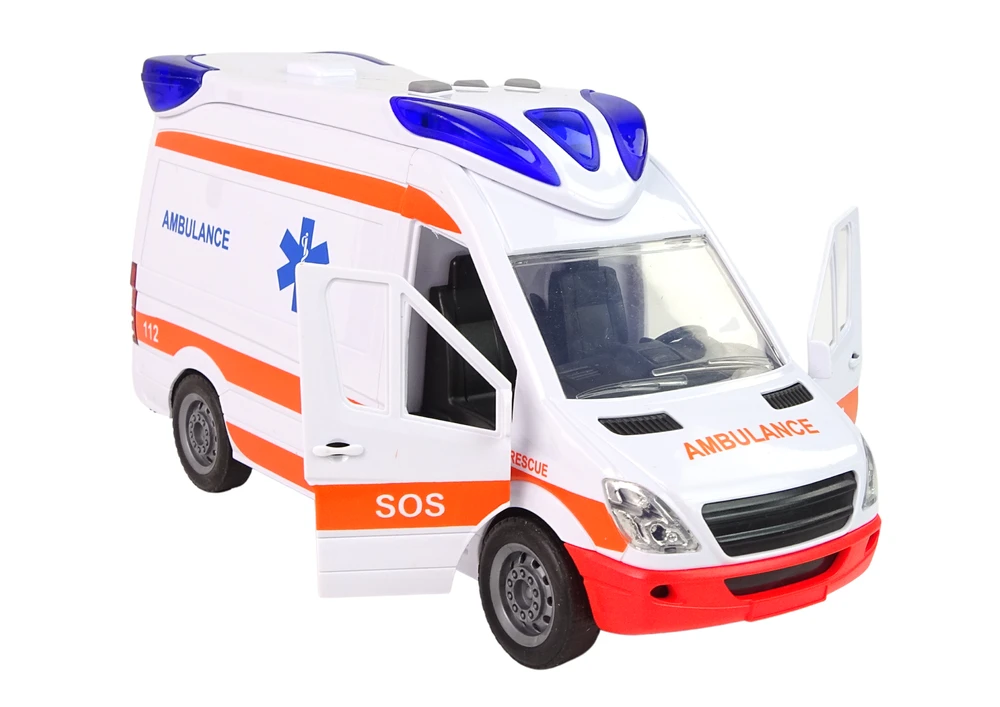 Lean Toys Greitosios pagalbos automobilis su garsais ir šviesomis