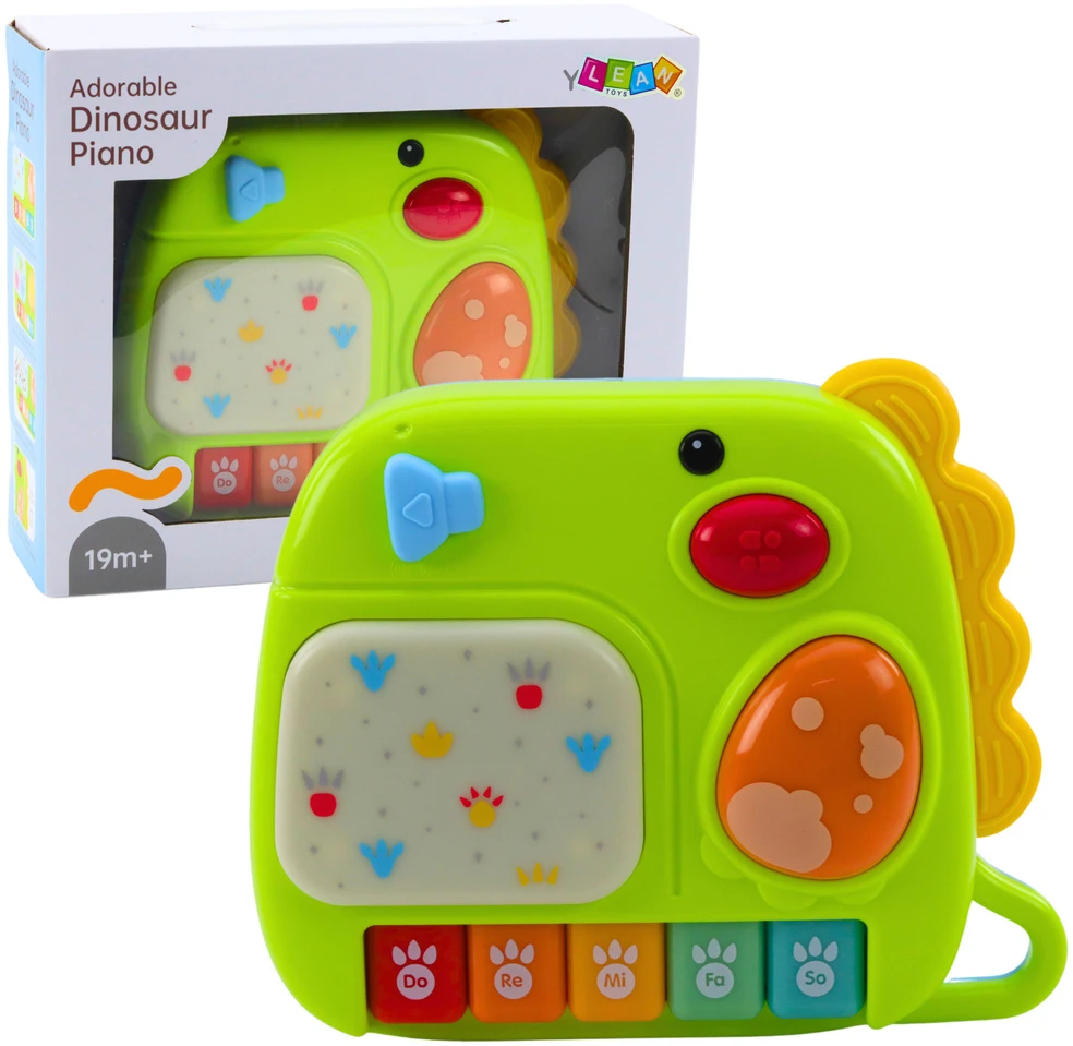 Lean Toys INTERAKTYVUS PIANINAS ŽALIAS DINOZAURAS