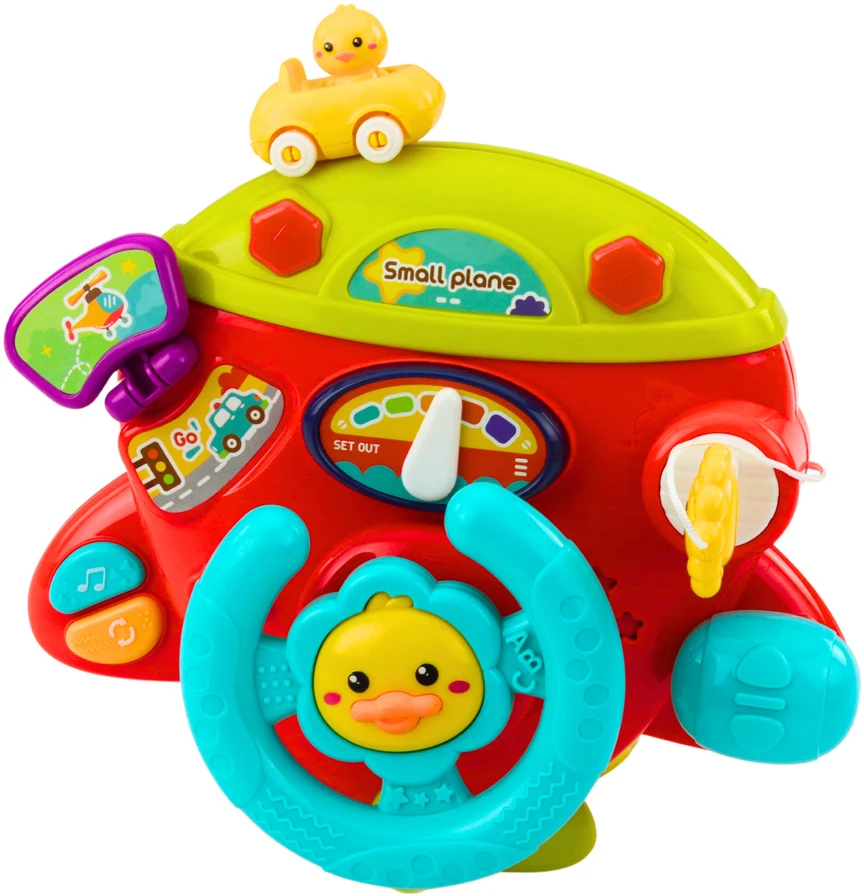 Lean Toys Interaktyvus Lėktuvo Vairavimo Pultas Mažiesiems Pilotams