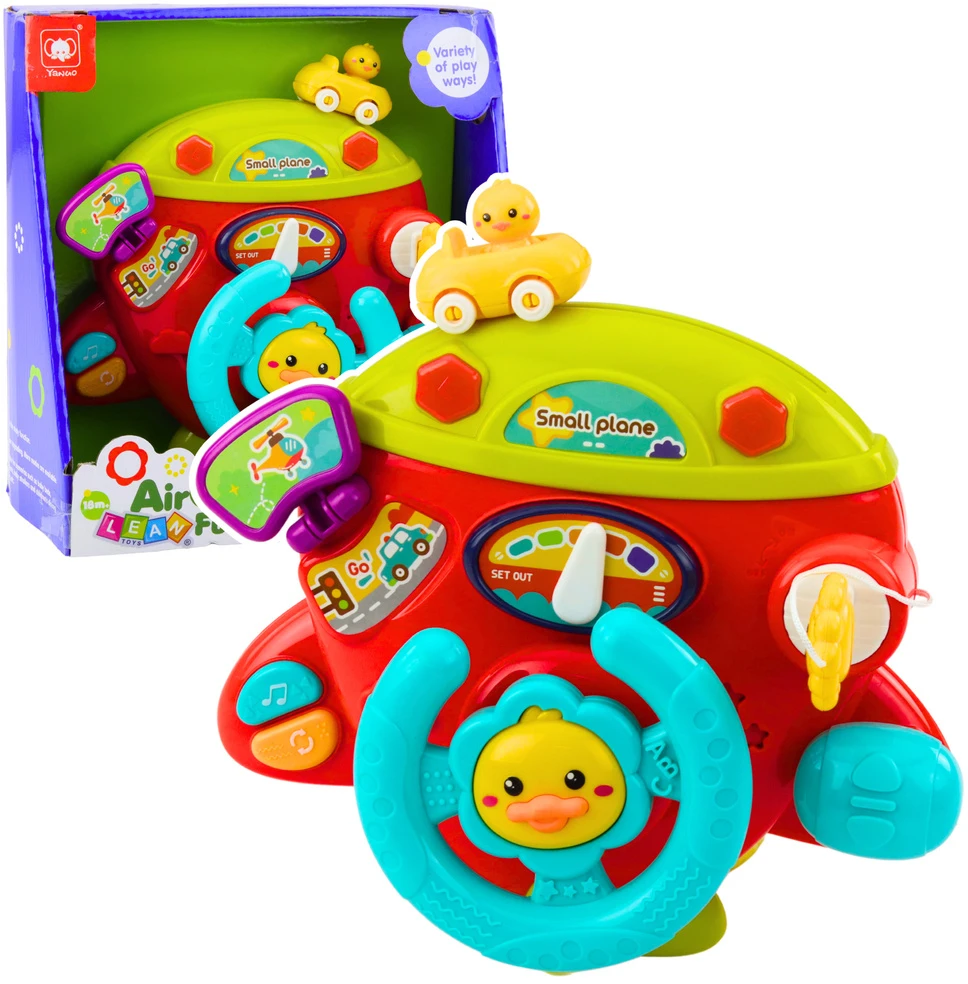 Lean Toys Interaktyvus Lėktuvo Vairavimo Pultas Mažiesiems Pilotams