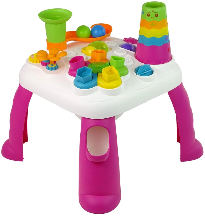 Lean Toys Interaktyvus žaidimų stalas LeanToys su kaladėlėmis, 40x40x51 cm