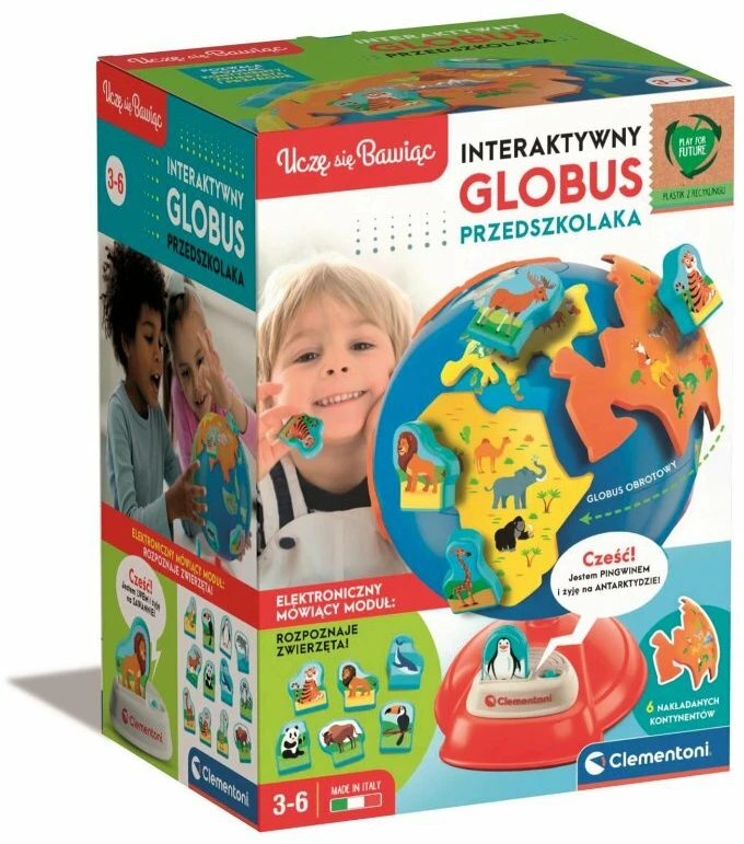 Globus Clementoni ikimokyklinio amžiaus gaublys (lenkų kalba)
