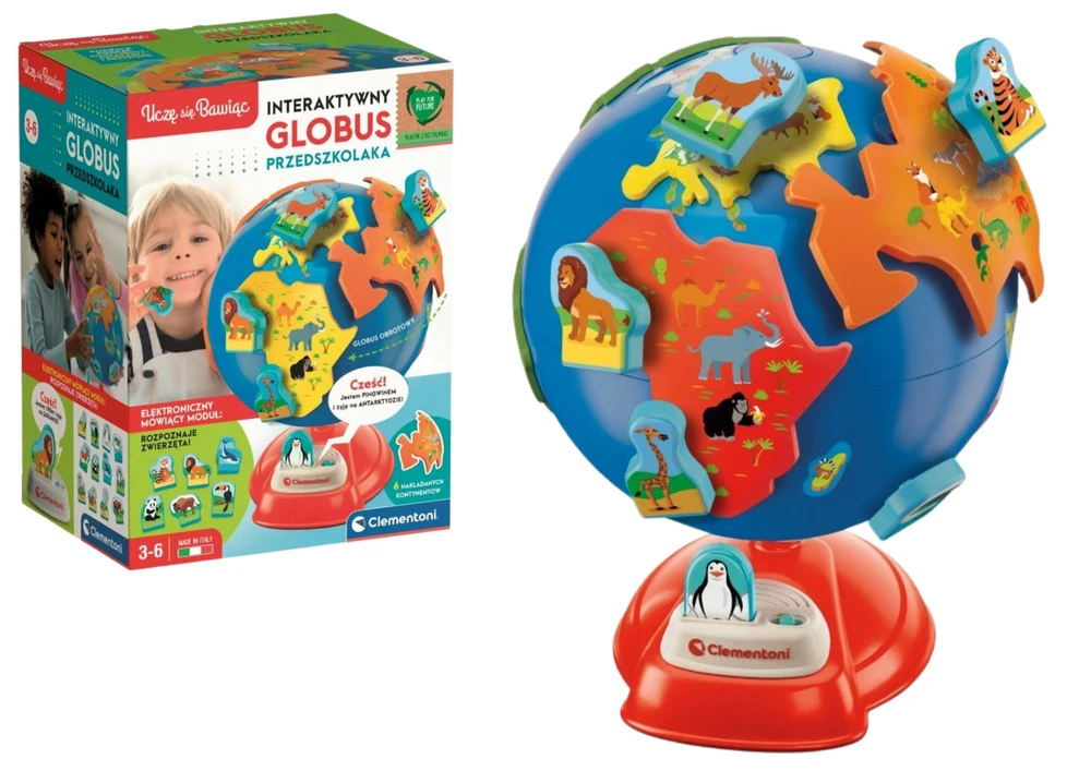 Globus Clementoni ikimokyklinio amžiaus gaublys (lenkų kalba)