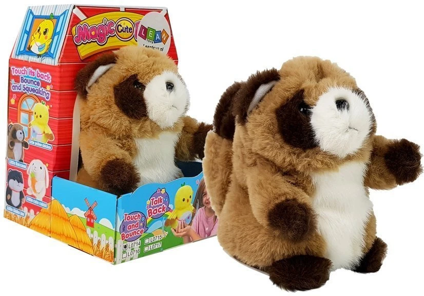 Lean Toys Minkštas interaktyvus meškėnas