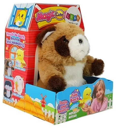 Lean Toys Minkštas interaktyvus meškėnas