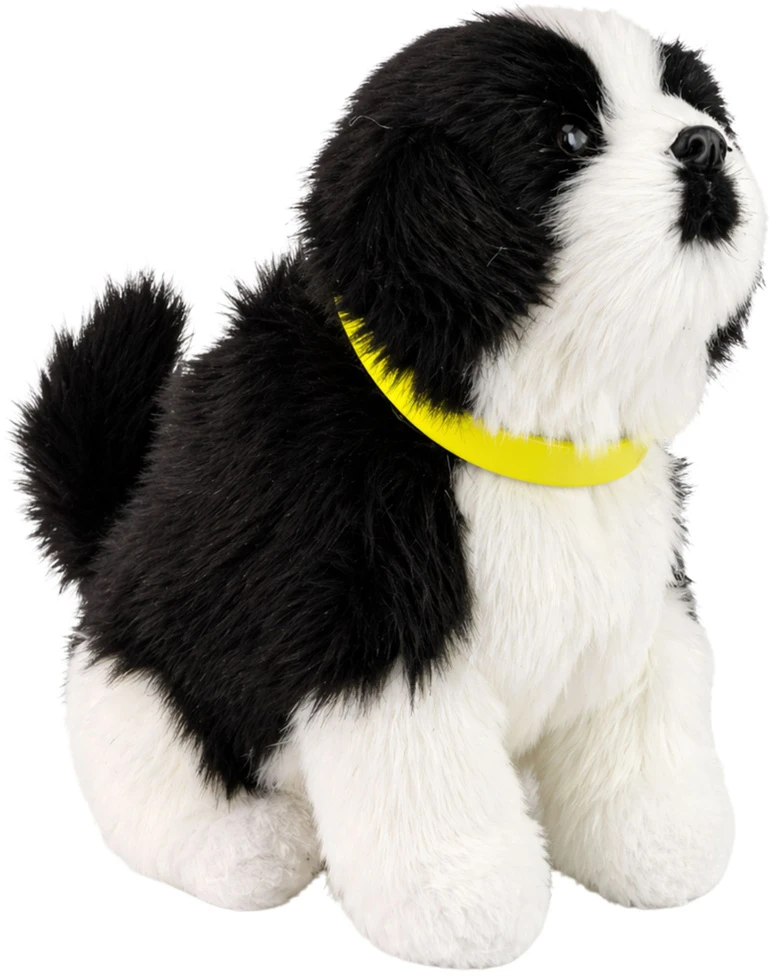 Lean Toys Interaktyvus žaislinis šuo Border Collie, juodai baltas, su garso ir judesio funkcijomis