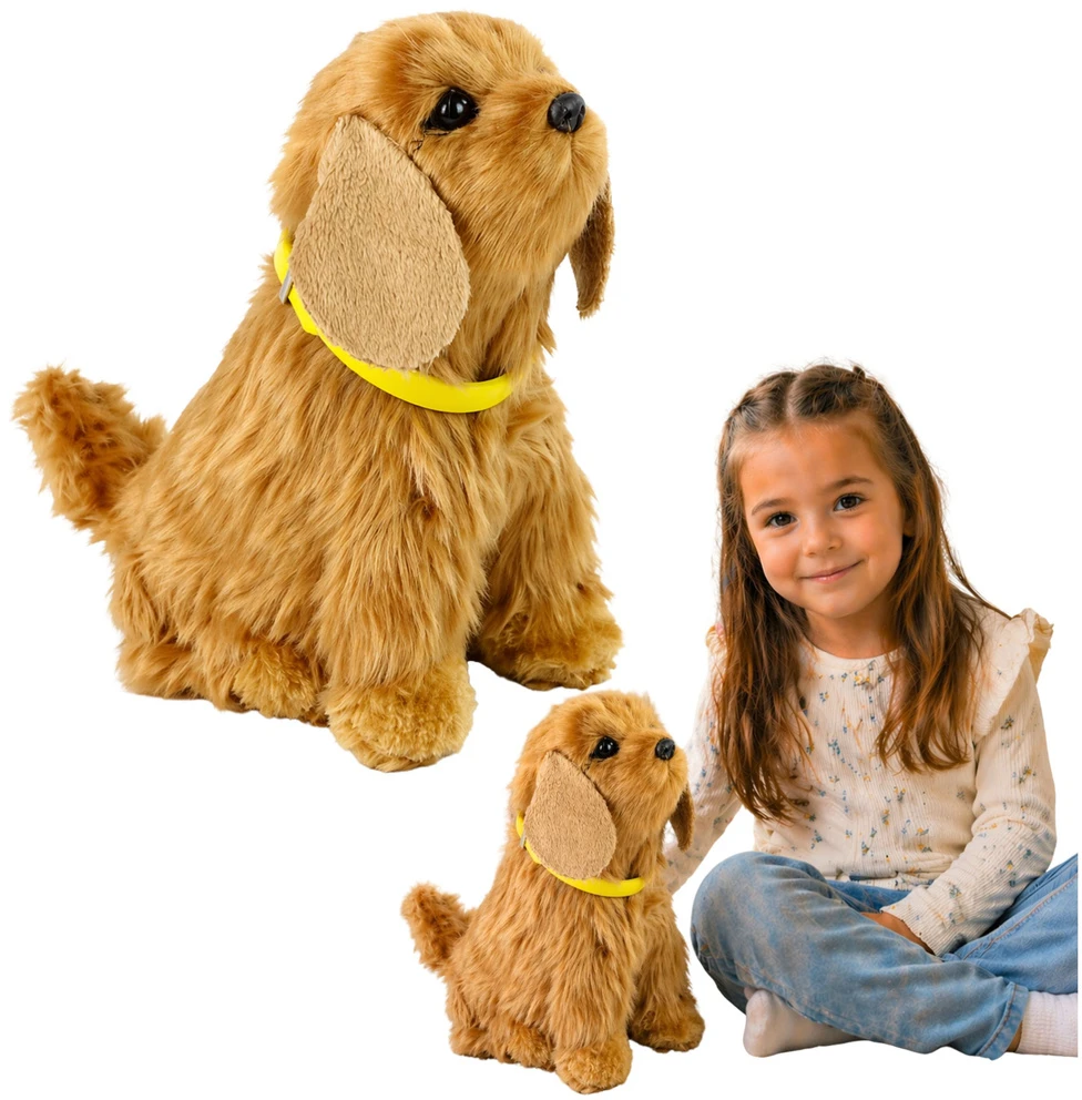 Lean Cars Interaktyvus žaislinis šuo Cocker Spaniel, 19x17x13 cm, rudas