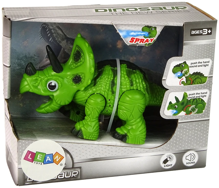 Lean Toys Interaktyvus Triceratops Dinozauras su Garais ir Garsais