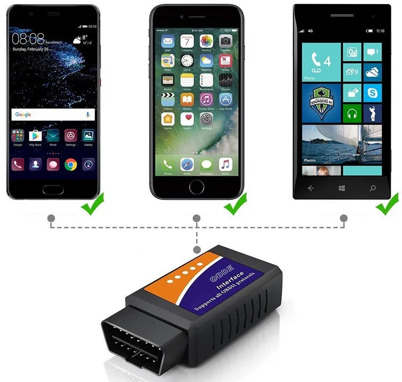 Interfejs Diagnostinė sąsaja OBD2 ELM 327 Bluetooth diagnostikos įrenginys bt