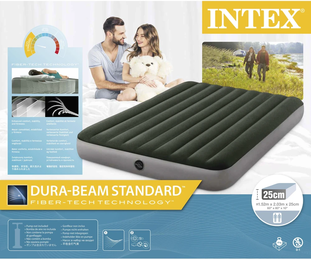 Pripučiamas čiužinys INTEX Prestige Downy 203x152x25cm