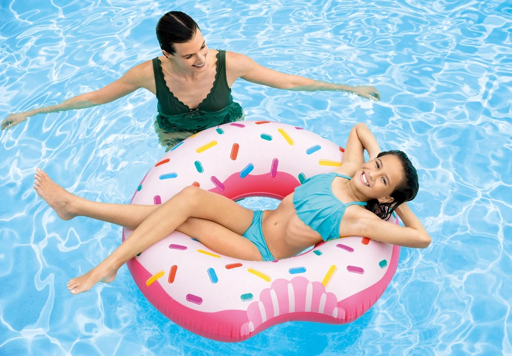 Pripučiamas žaislas INTEX Donut Tube, 107x99cm rožinis 56265NP