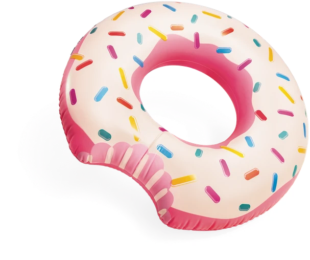 Pripučiamas žaislas INTEX Donut Tube, 107x99cm rožinis 56265NP
