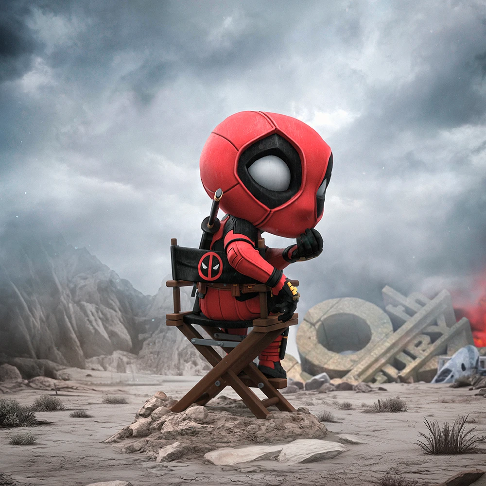 „Iron Studios“ ir „Minico Deadpool Wolverine“ – Deadpool figūrėlė
