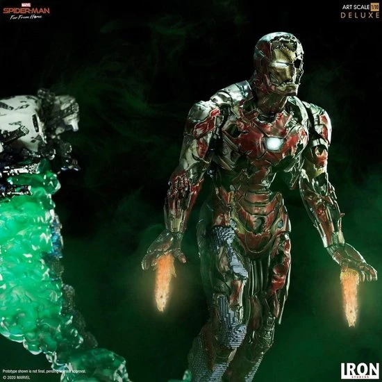 „IronStudios“ – „Marvel Spider-Man Toli nuo namų: Prabangi BDS 1:10 meno statula – „Iron Man Illusion“