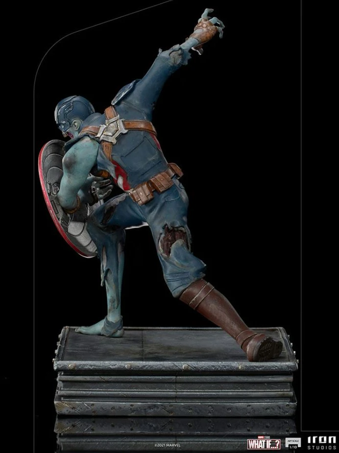 Iron Studios „IronStudios“ – „Marvel What If...“: 1:10 meno statula – zombis Kapitonas Amerika
