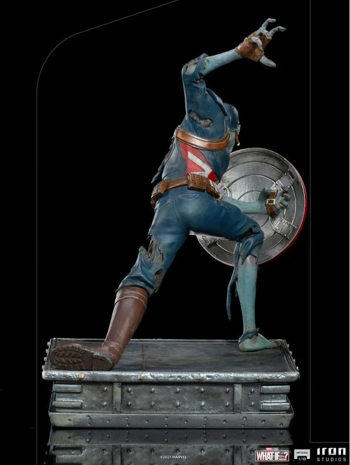 Iron Studios „IronStudios“ – „Marvel What If...“: 1:10 meno statula – zombis Kapitonas Amerika