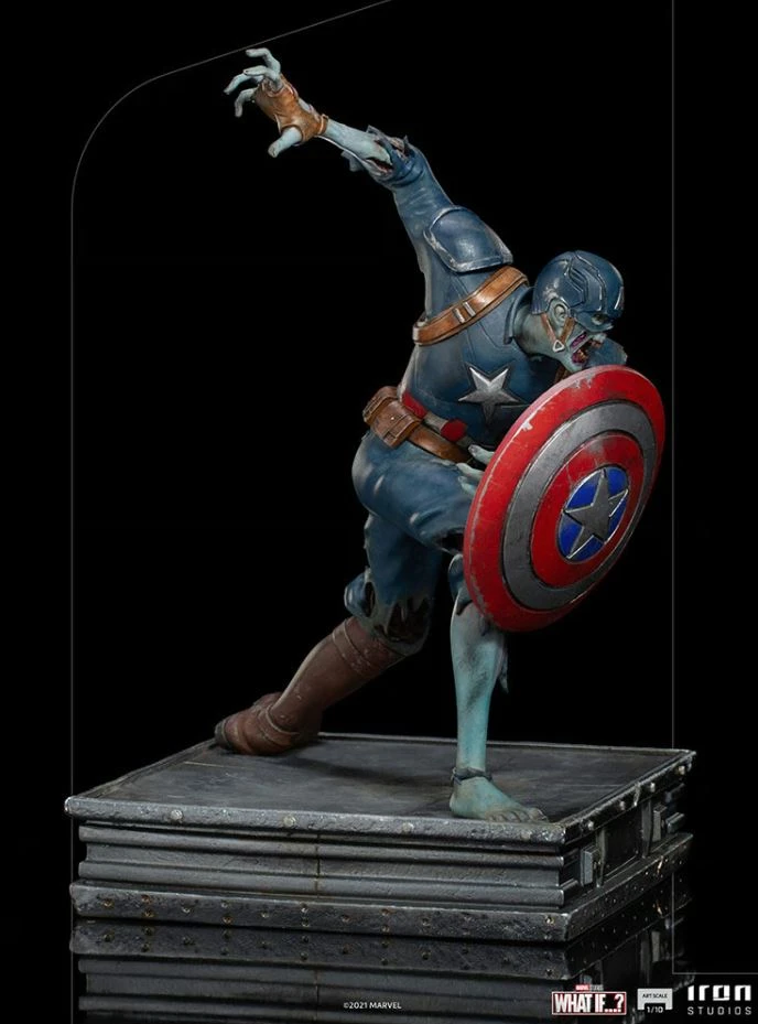 Iron Studios „IronStudios“ – „Marvel What If...“: 1:10 meno statula – zombis Kapitonas Amerika