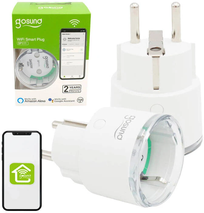 Išmanusis kištukas WiFi Gosund SP111 3680W 16A, Tuya 2 pakuotės