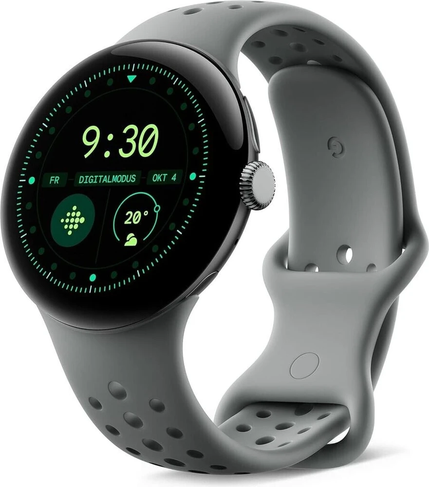 Išmanusis laikrodis „Google“ – „Pixel Watch 3“ 45 mm 4G lazdyno riešuto spalvos
