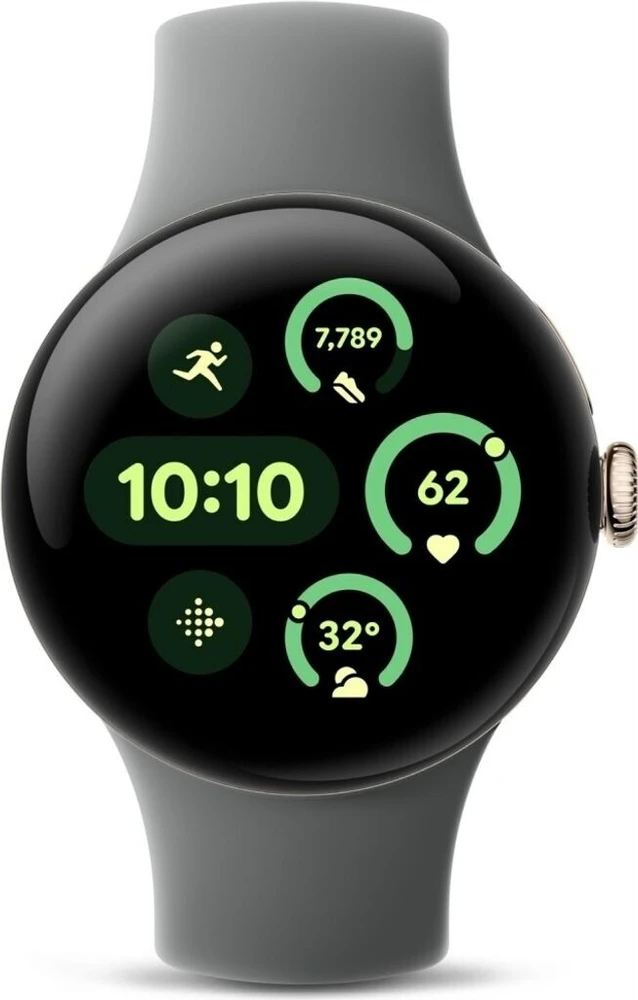 Išmanusis laikrodis „Google“ – „Pixel Watch 3“ 45 mm 4G lazdyno riešuto spalvos