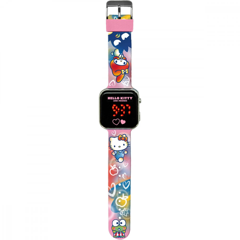 Išmanusis laikrodis Zegarek Laikrodis „Hello Kitty“ LED kalendoriaus laikrodis
