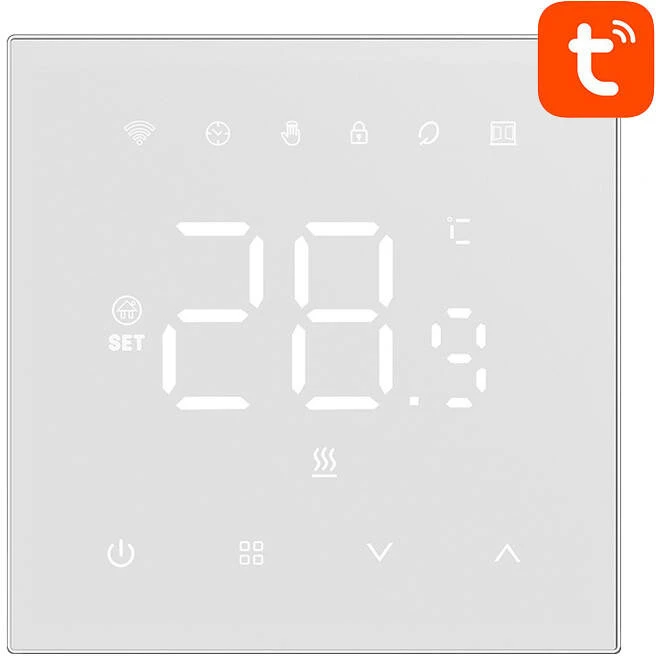 Išmanusis termostatas Avatto WT410-BH-3A-W Dujinis katilas 3A WiFi