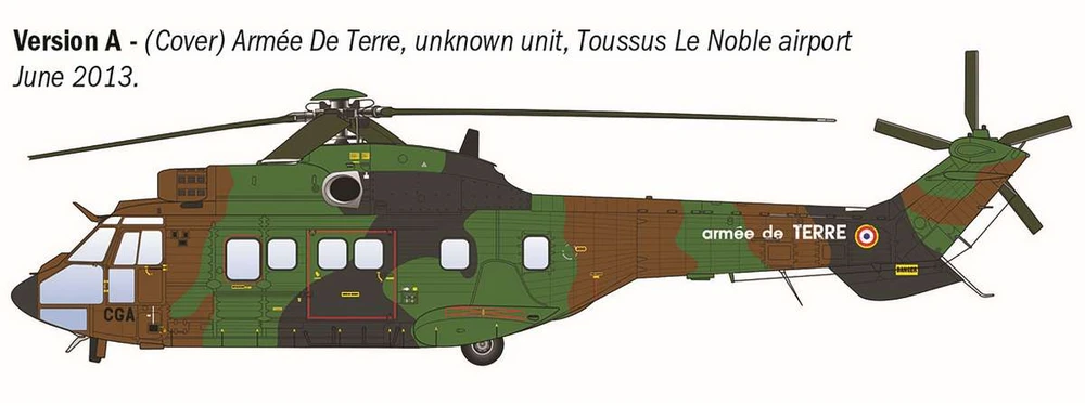 Italeri Eurocopter AS332 Super Puma sraigtasparnio modelis 1/72, 25,5 cm