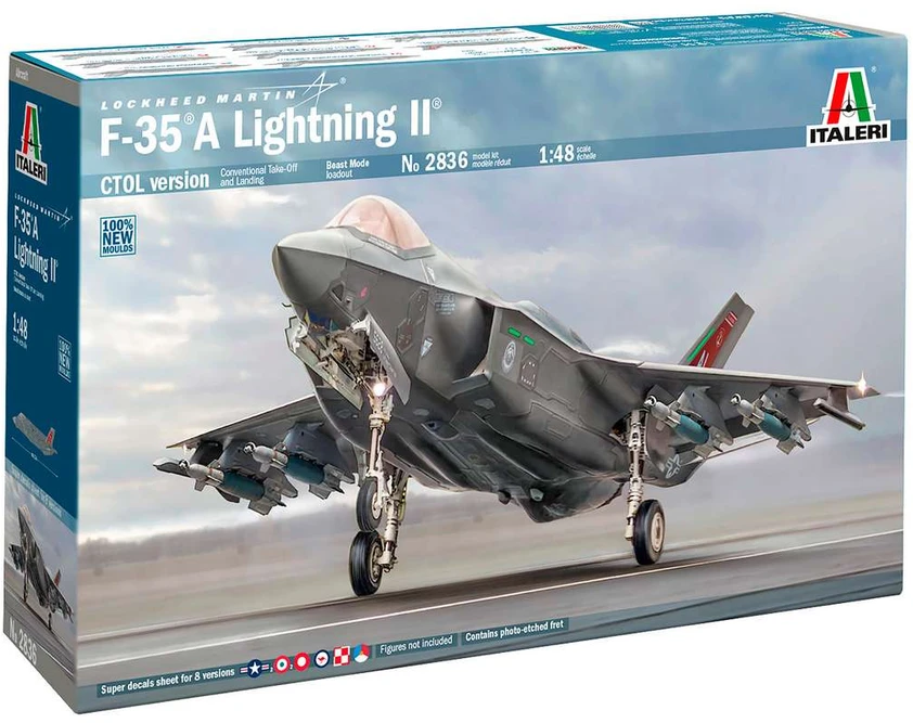 Italeri F-35A Lightning II 1/48 plastikinis lėktuvo modelis