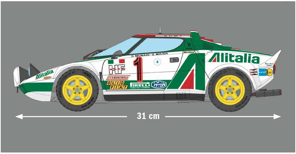 Italeri Lancia Stratos HF Gr.4 Monte Carlo 1977 1:12 surinkimo rinkinys