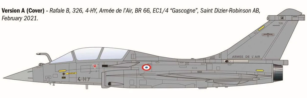 Italeri Dassault Rafale B 1/72 plastikinis lėktuvo modelis
