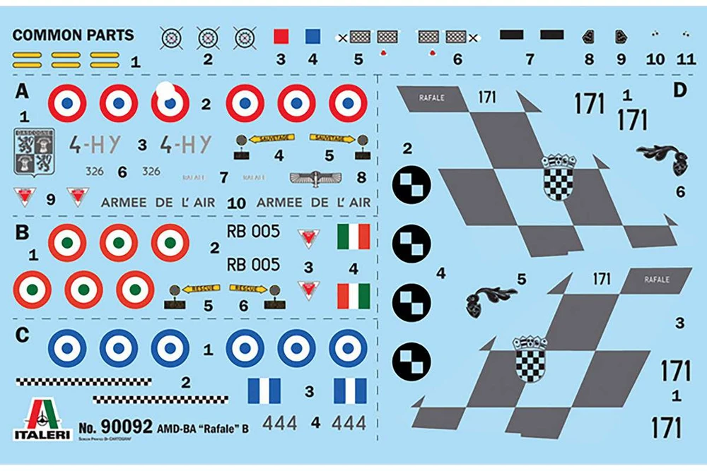 Italeri Dassault Rafale B 1/72 plastikinis lėktuvo modelis
