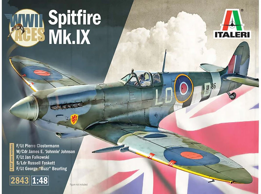 Italeri Supermarine Spitfire Mk. IX Aces 1/48 lėktuvo modelis