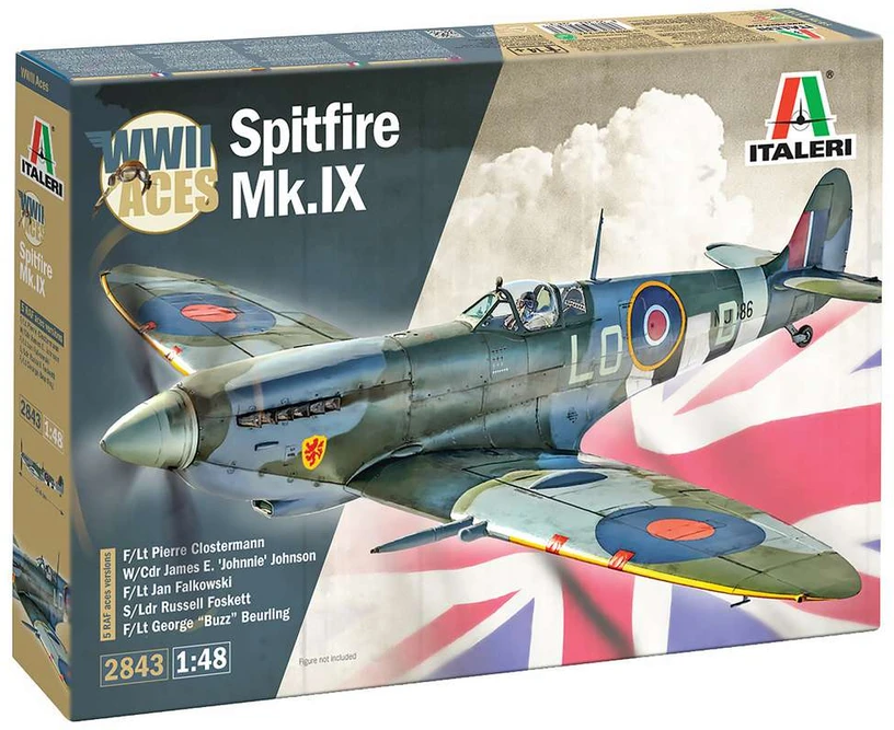 Italeri Supermarine Spitfire Mk. IX Aces 1/48 lėktuvo modelis