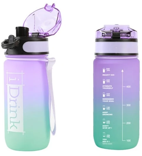 Itotal I-Drink - Tritano butelis - 500 ml violetinė ir akvamarino spalvos (ID2120)