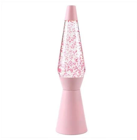 iTotal - Kosminio laivo blizgučių lempa - Pastelinės rožinės spalvos - 40 cm (XL2983)
