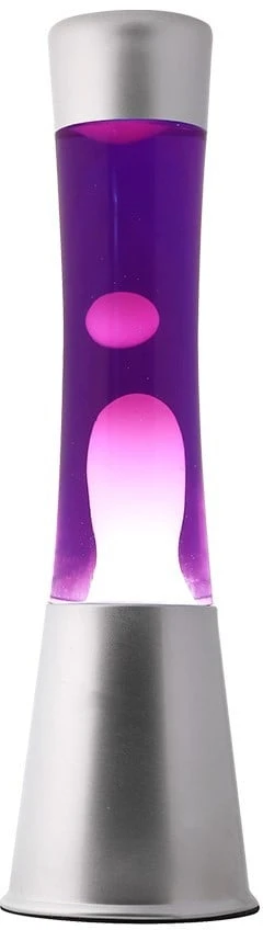 iTotal - Lavos lempa 40 cm - Sidabrinis pagrindas, violetinis skystis ir baltas vaškas (XL1792)