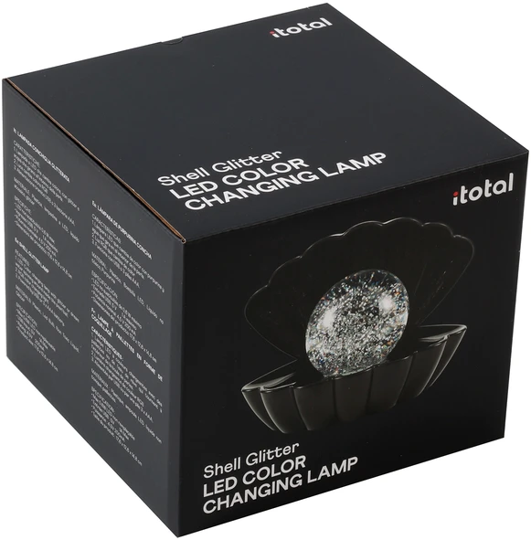 „iTotal“ – „Shell“ lempa – juoda – 17,6 × 12,6 × 14,6 cm