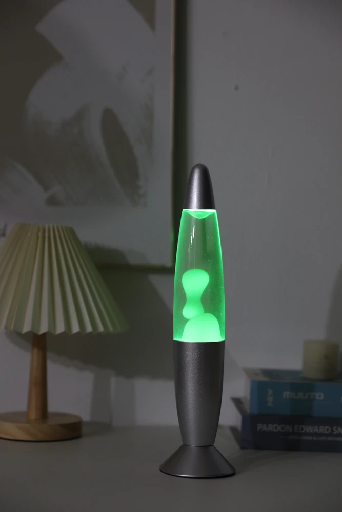 LED Lavos lempa,Itotal, su kintančia spalva, baltu vašku ir juodu pagrindu