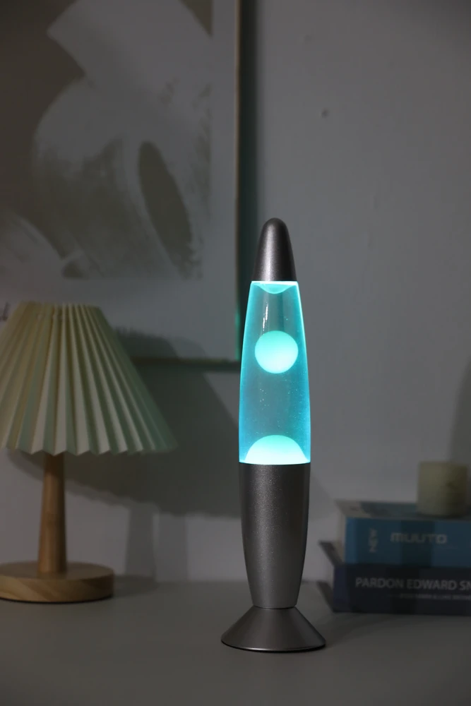 LED Lavos lempa,Itotal, su kintančia spalva, baltu vašku ir juodu pagrindu