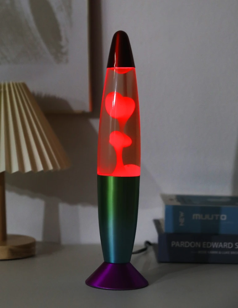 iTotal - spalvą keičianti LED lavos lempa - vaivorykštės pagrindo ir balto vaško (XL2683)