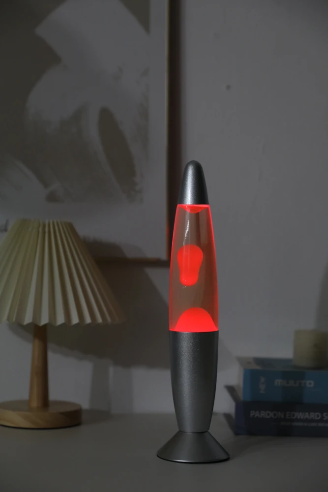 LED Lavos lempa,Itotal, su kintančia spalva, baltu vašku ir juodu pagrindu