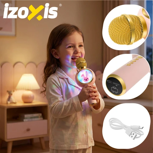 Izoxis 27048 Rožinė Wireless Karaoke Microphone