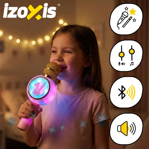 Izoxis 27048 Rožinė Wireless Karaoke Microphone