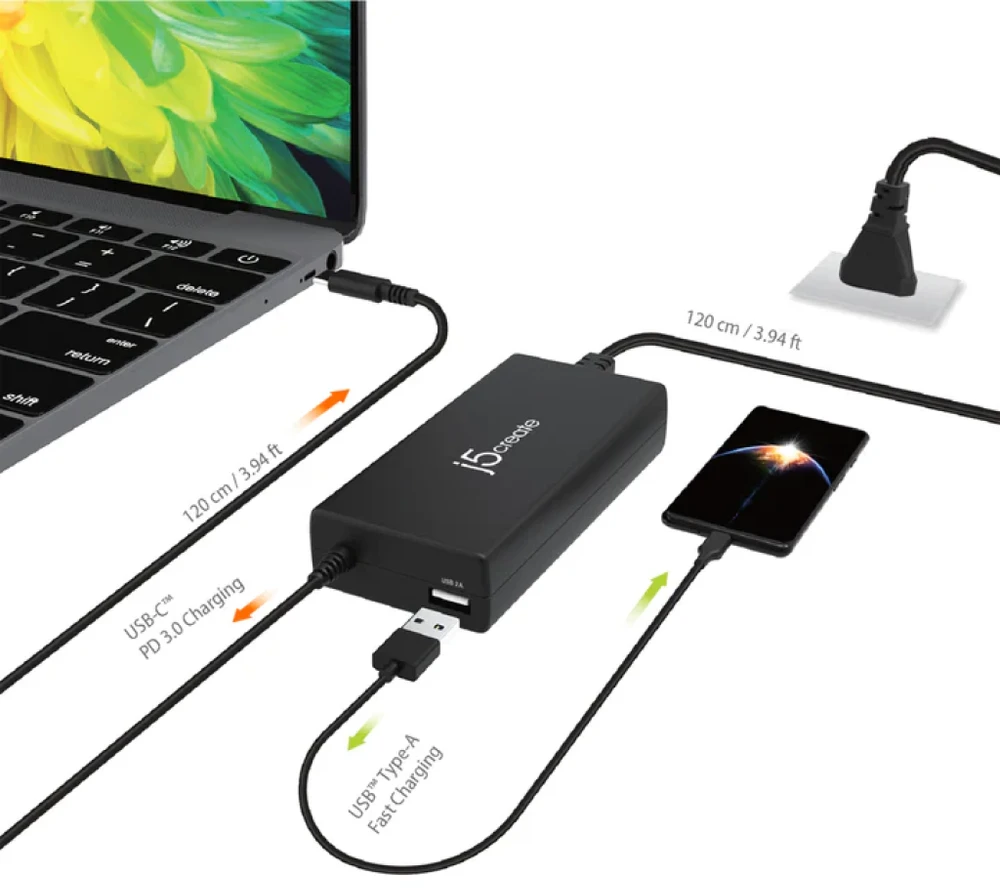 J5 Create J5create – 100 W PD USB-C Super įkroviklis – ES