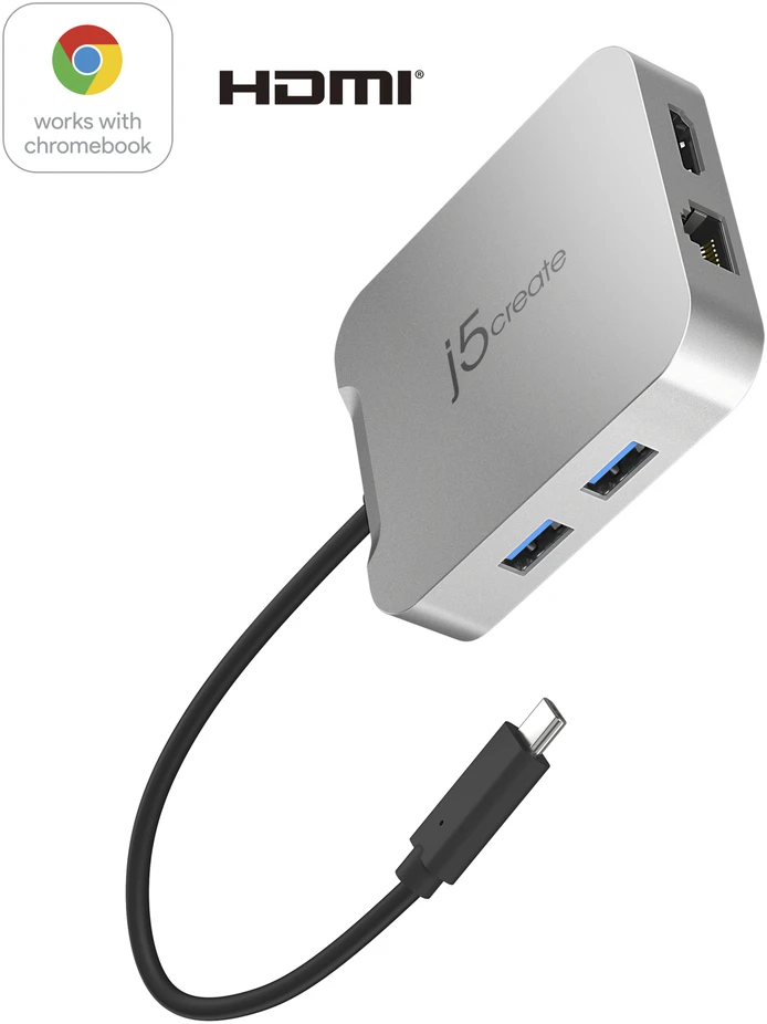 J5create – 4K60 Elite USB-C PD kelių prievadų adapteris
