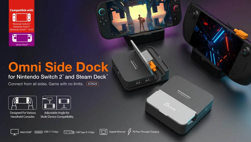 J5create - „Omni Side Dock“ NSW2 ir garo deniui