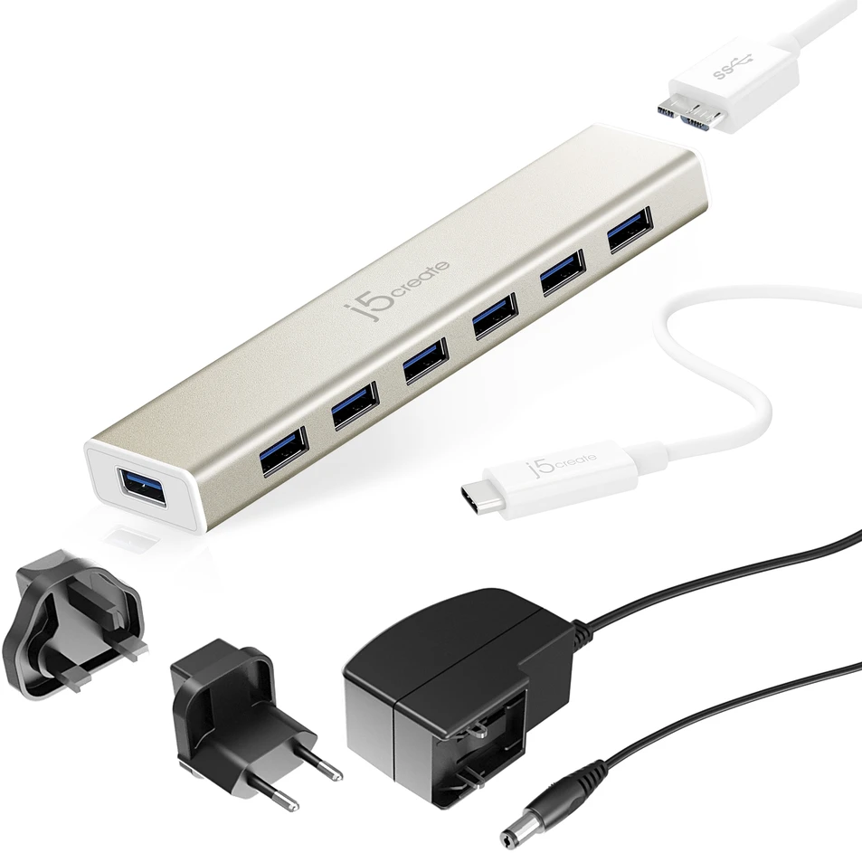 J5create – USB-C 7 prievadų šakotuvas – ES/JK