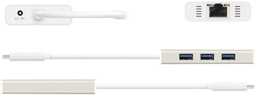 Nezatříděno J5create – USB-C gigabito eterneto ir šakotuvo daugiafunkcis adapteris