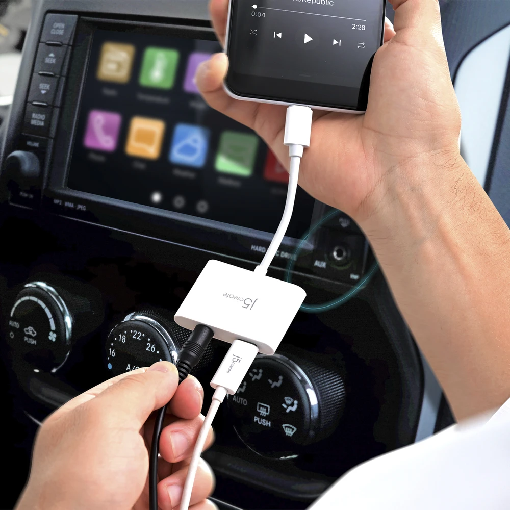 J5create – USB-C į 3,5 mm garso adapteris su maitinimo šaltiniu