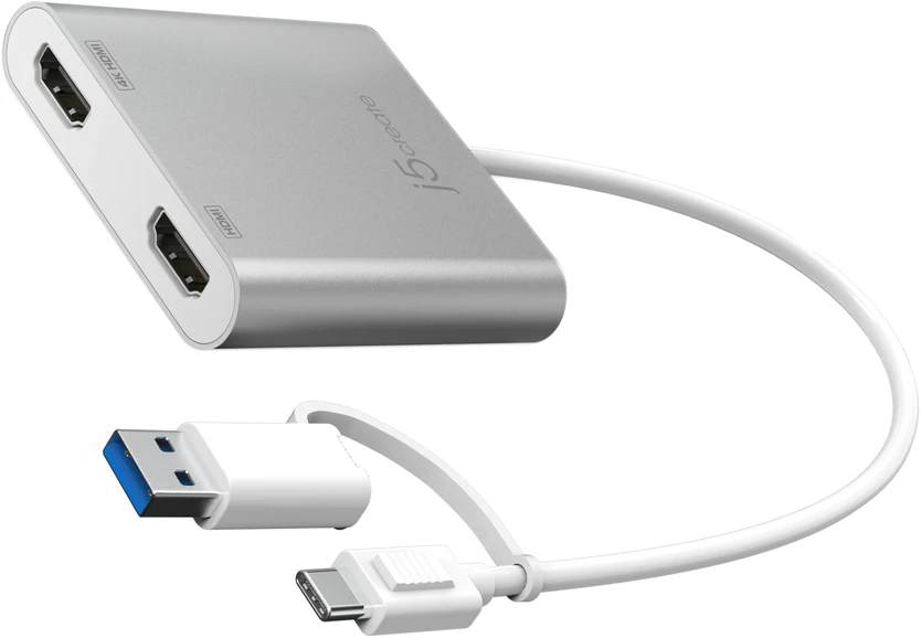 J5create – USB-C į dvigubą HDMI kelių monitorių adapteris